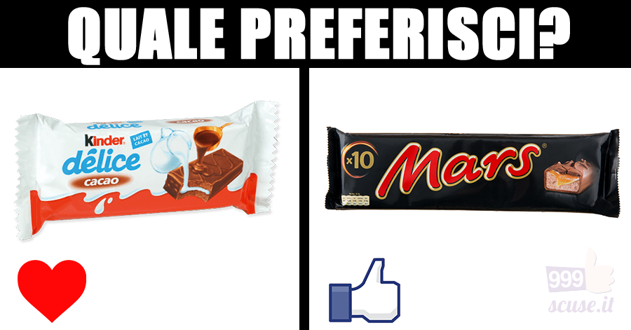 Kinder Delice o Mars?