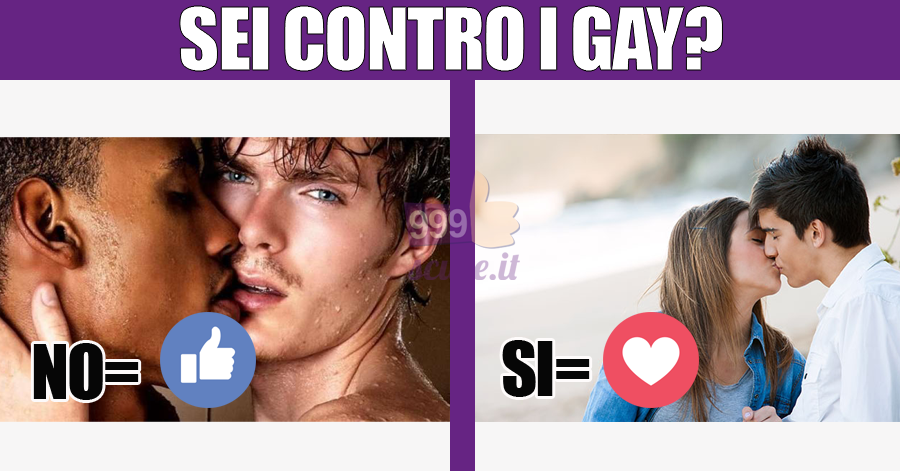 Sei contro i gay?