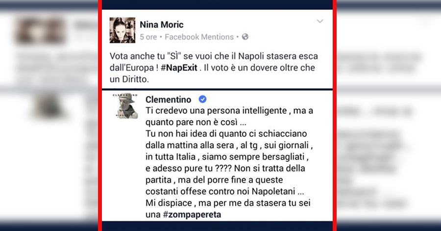 Clementino si scaglia contro Nina Moric: “Sei una ****”